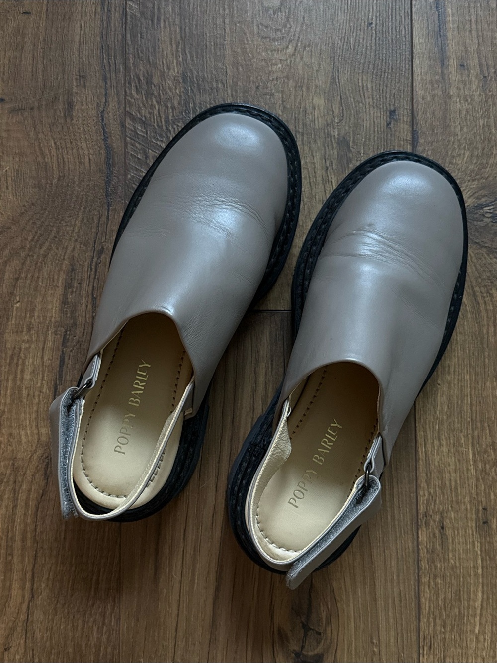 ☕️ Poppy Barley Leather Slingback Clogs